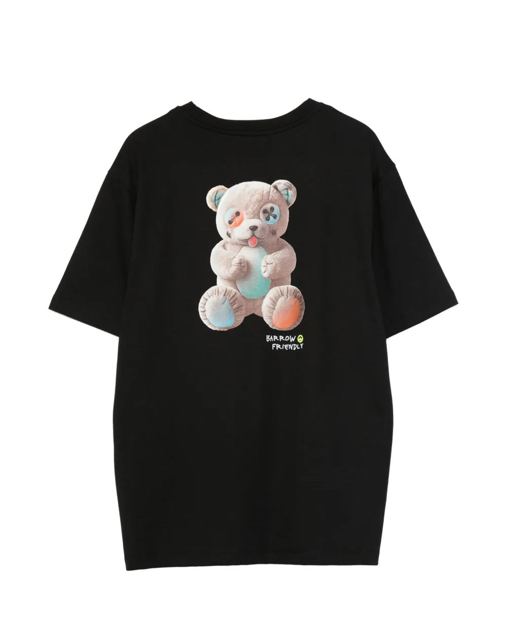 Barrow Kids T-Shirt Nero con Stampa Teddy Unisex