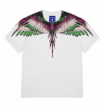 Marcelo Burlon County Of Milan Kids T-shirt Bianca con Stampa Ali per Bambini