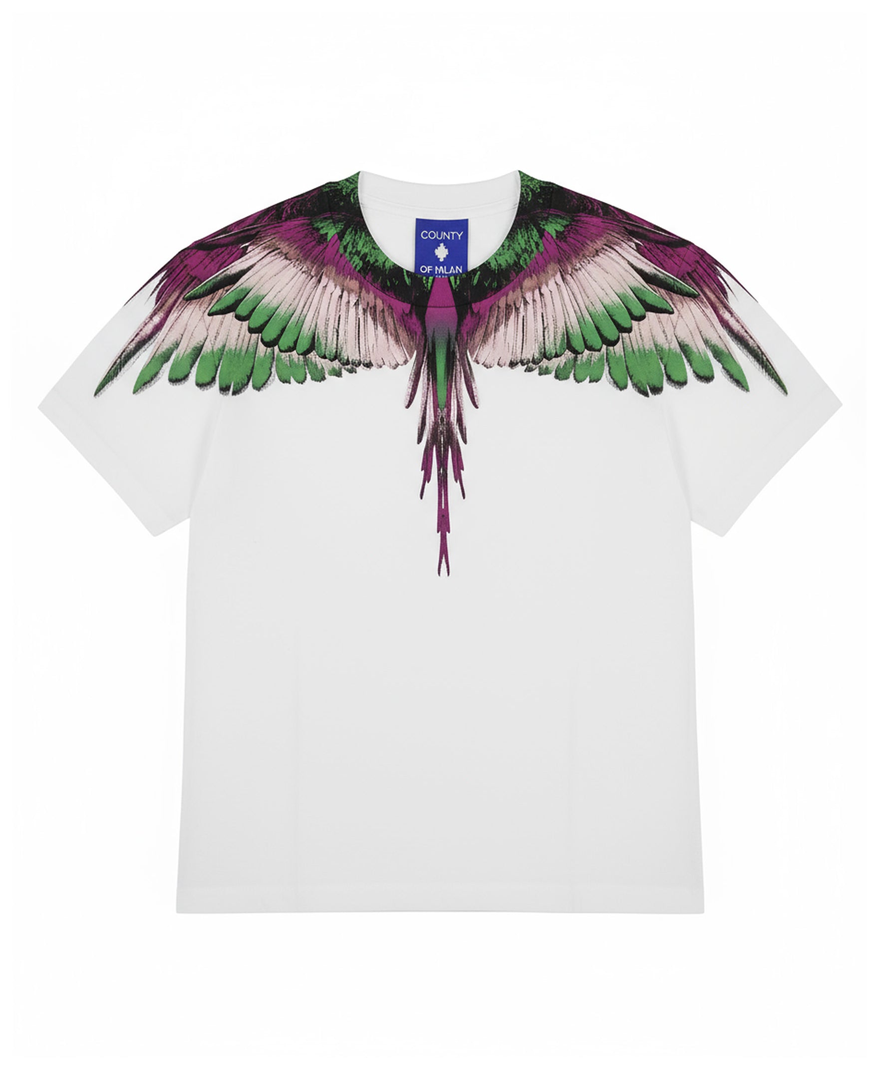 Marcelo Burlon County Of Milan Kids T-shirt Bianca con Stampa Ali per Bambini