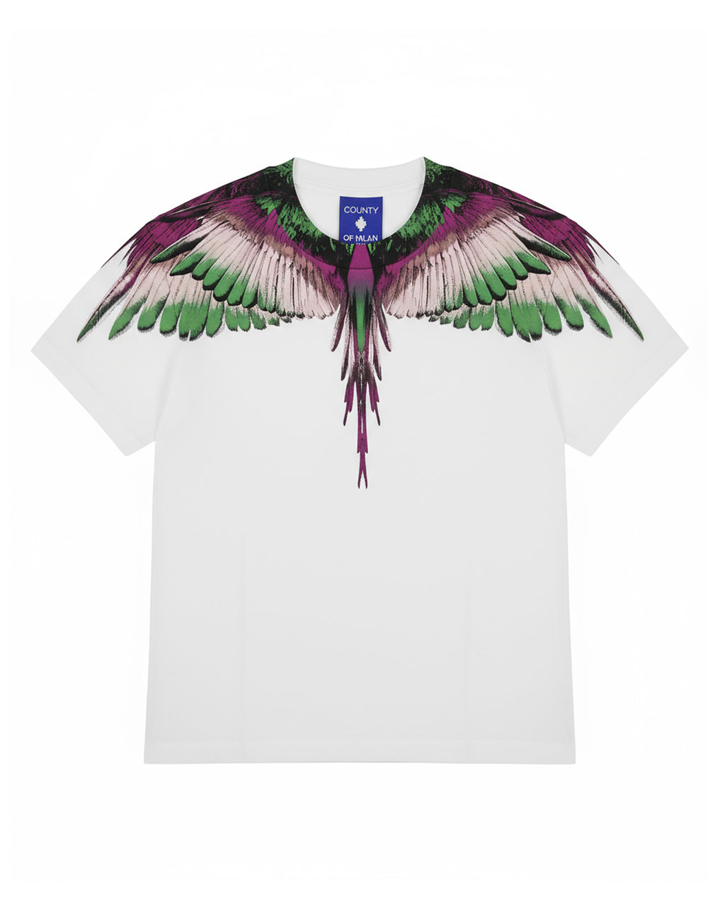 Marcelo Burlon County Of Milan Kids T-shirt Bianca con Stampa Ali per Bambini