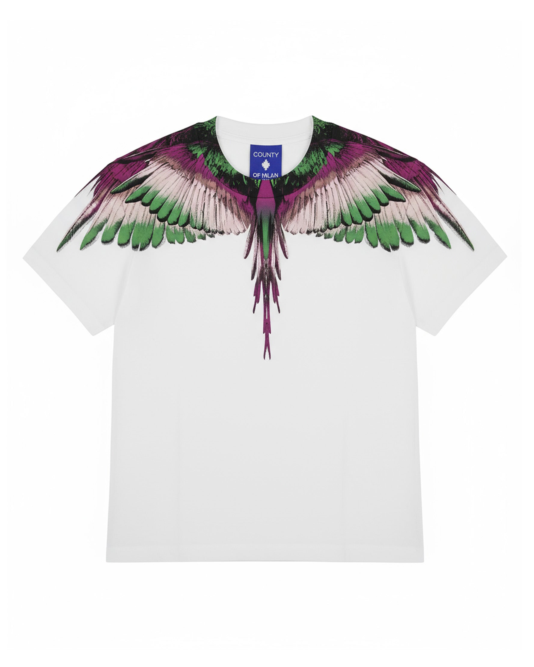 Marcelo Burlon County Of Milan Kids T-shirt Bianca con Stampa Ali per Bambini