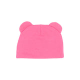 Moschino Kids Cappello Fuxia con Stampa Logo Tedddy per Neonate