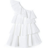 Twinset Kids Abito Bianco con Balze Florence Kids  (retro)