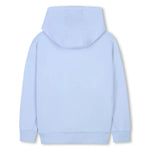 Boss Kids Felpa con Cappuccio Celeste per Bambini (retro)