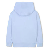 Boss Kids Felpa con Cappuccio Celeste per Bambini (retro)