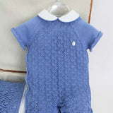 Le Coconne Pagliaccetto Celeste per Neonati (fronte)