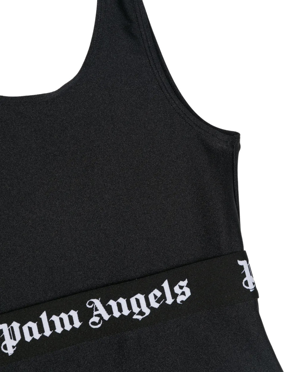 Palm Angels Kids Costume Nero con Banda Logata per Bambine