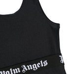 Palm Angels Kids Costume Nero con Banda Logata per Bambine