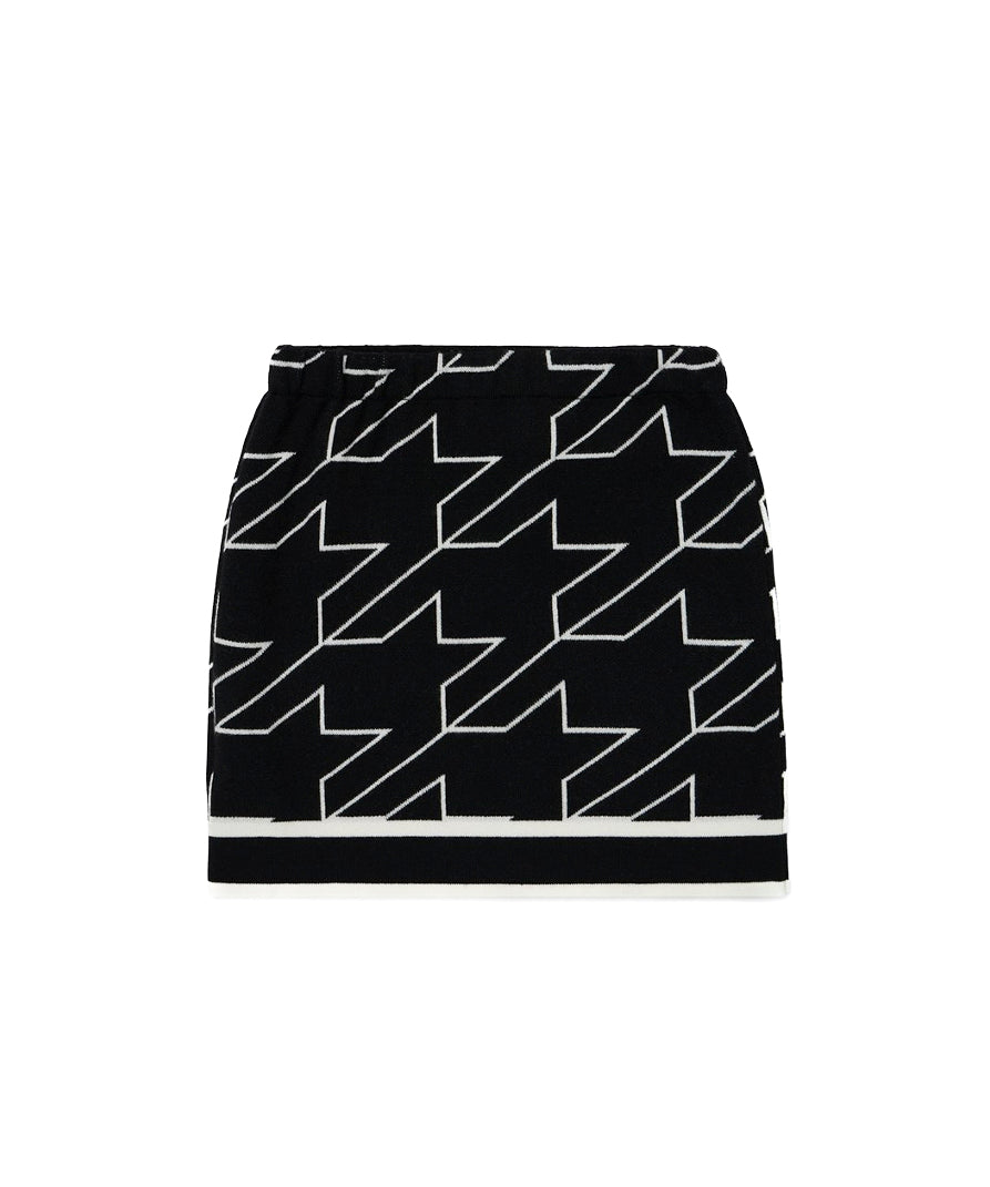 Iceberg Kids Gonna Nera in Maglia Pied-de-Poule per Bambine (retro)