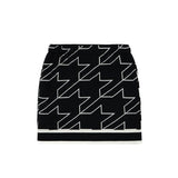 Iceberg Kids Gonna Nera in Maglia Pied-de-Poule per Bambine (retro)