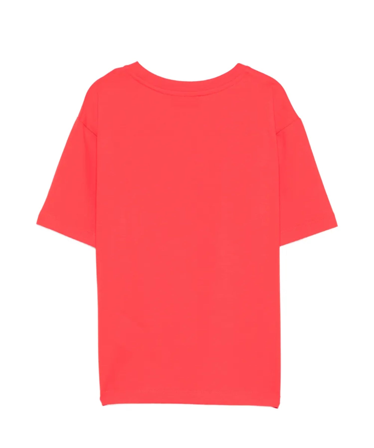 Moschino Kids Maxi T-Shirt Rossa con Logo Teddy Bear per Bambine