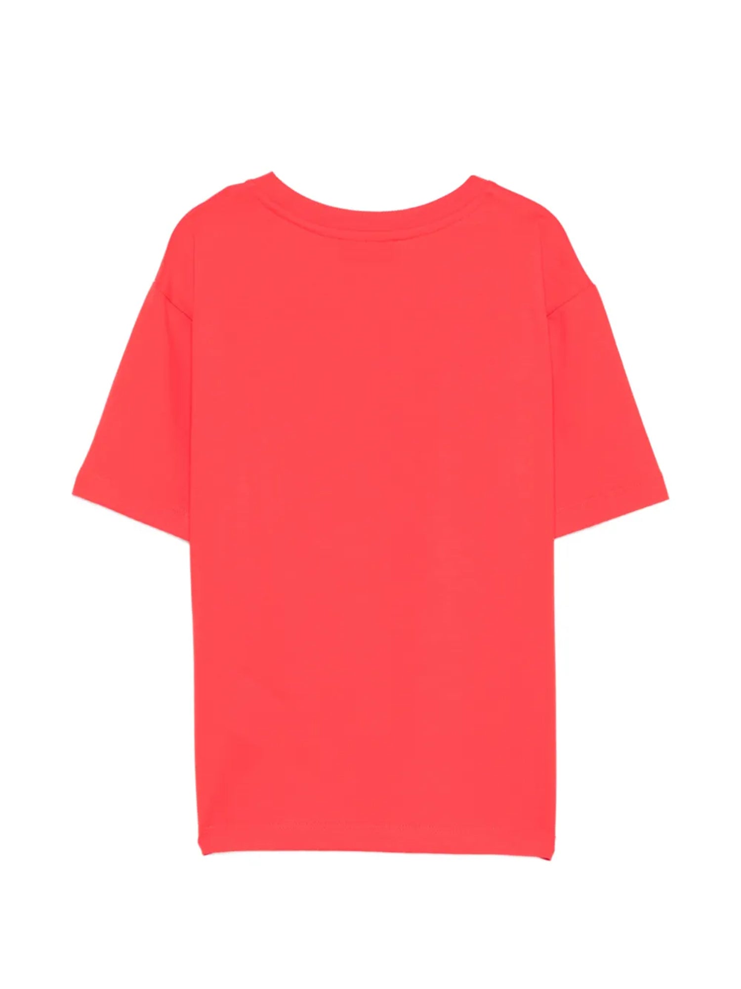 Moschino Kids Maxi T-Shirt Rossa con Logo Teddy Bear per Bambine