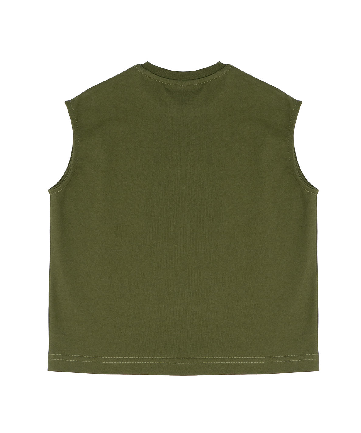 Yes London Kids Canotta Verde Monocolore con Applicazione Logo per Bambini