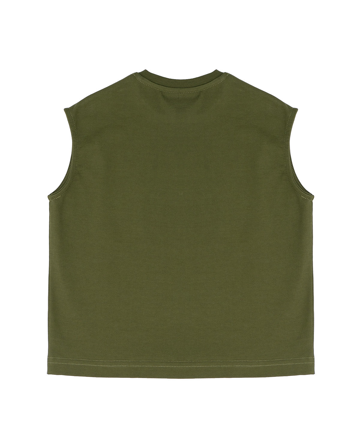 Yes London Kids Canotta Verde Monocolore con Applicazione Logo per Bambini