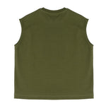 Yes London Kids Canotta Verde Monocolore con Applicazione Logo per Bambini
