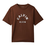 Calvin Klein Kids T-Shirt Marrone con Stampa Logo per Bambini