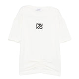 Pinko Kids T-Shirt Pristine con Arricciatura e Logo per Bambine