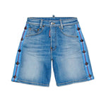 Dsquared2 Kids Bermuda Denim con Banda Logo per Bambini