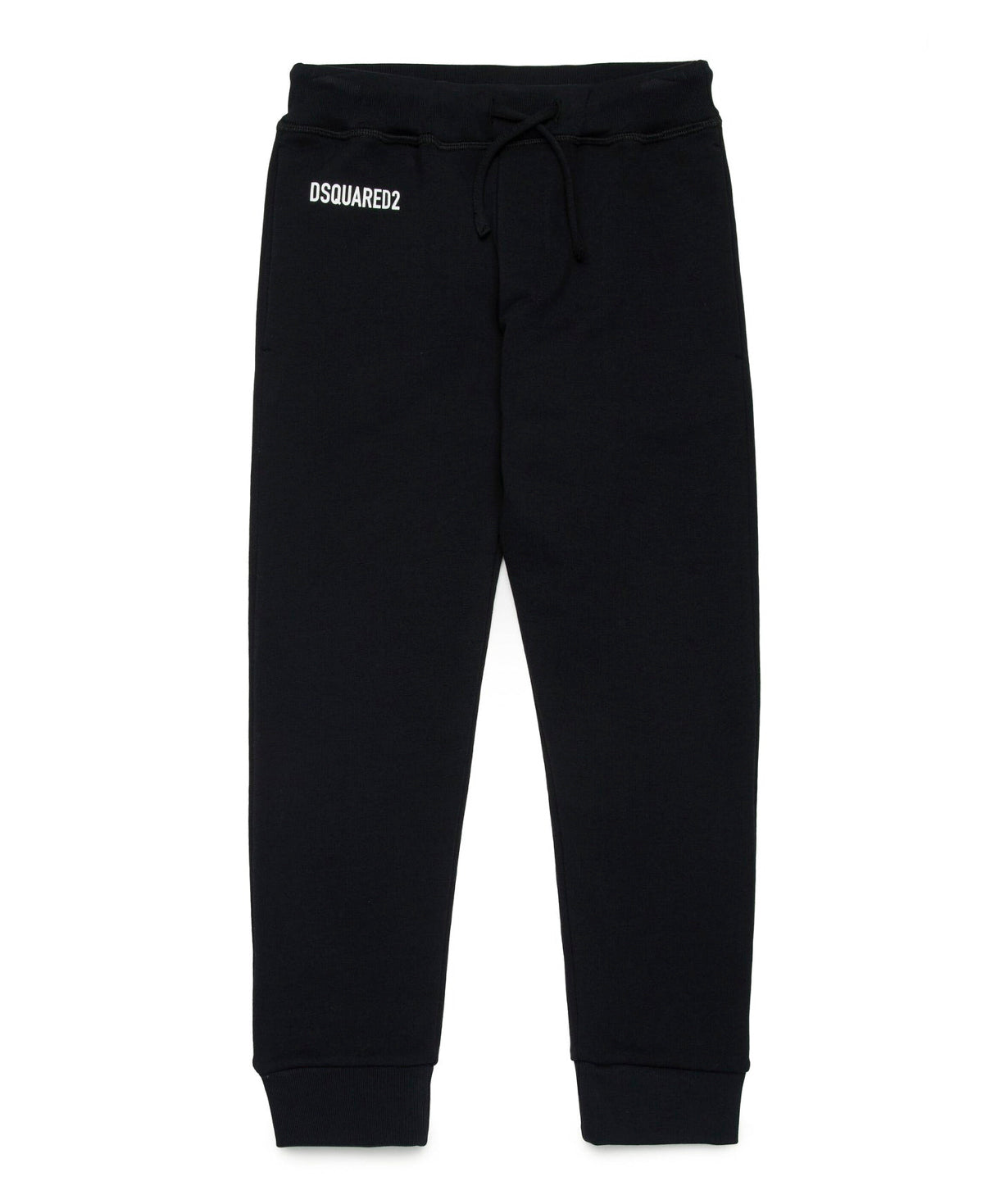Dsquared2 Kids Pantaloni in Felpa Neri Sport EDTN per Bambini 