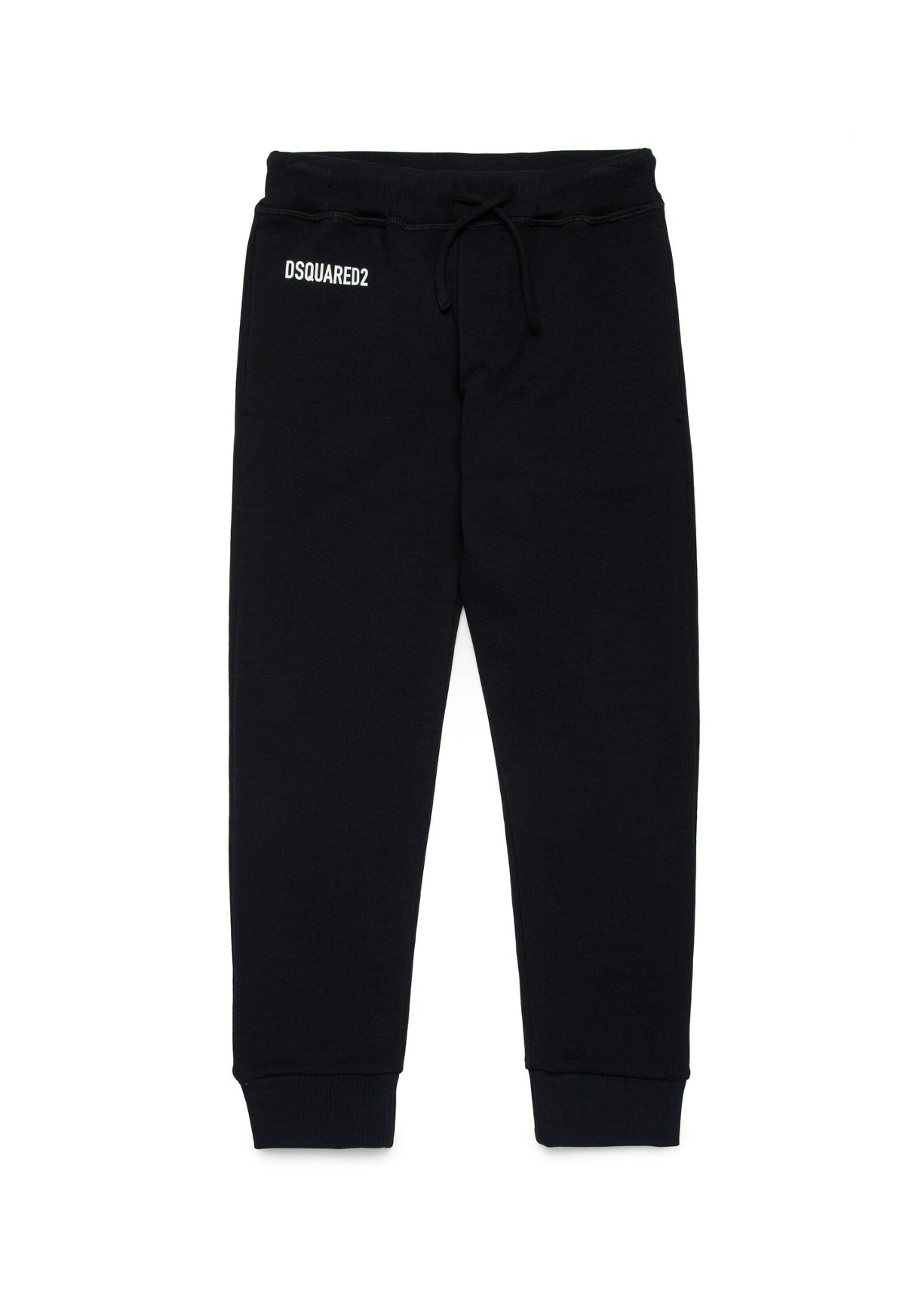 Dsquared2 Kids Pantaloni in Felpa Neri Sport EDTN per Bambini 