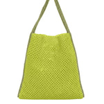 F**K Kids Tote Bag Lime e Verde con Logo per Bambine