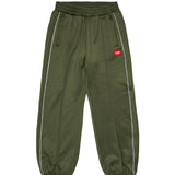 Diesel Kids Pantaloni di Tuta Verdi e Dettagli a Contrasto con Logo Unisex per Bambini