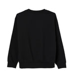 Elisabetta Franchi La Mia Bambina Felpa Girocollo Nera con Ricamo per Bambine