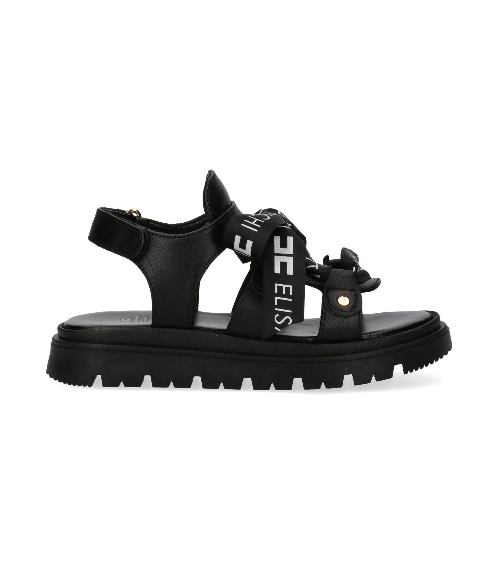 Elisabetta Franchi La Mia Bambina Sandalo Nero con Lacci per Bambine