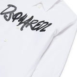 Dsquared2 Kids Camicia Bianca con Stampa Logo per Bambini
