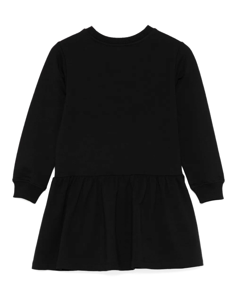 Moschino Kids Abito in Felpa Nero con Teddy per Bambine