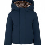 SUNS Kids Giubbotto Blu con Cappuccio e Interno in Pelliccia per Neonati