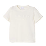 Pinko Kids T-shirt Bianca con Logo per Bambine