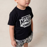 Msgm Kids Completo 2pz Nero a Fantasia per Neonati