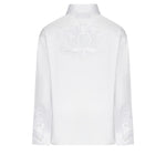 John Richmond Kids Camicia Bianco con Logo Ricamato e Ricamo sul Retro per Bambini