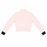 Elisabetta Franchi La Mia Bambina Maglia Lupetto Nude/Avorio e Nero con Logo per Bambine