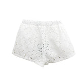 4GIVENESS Copricostume Short Bianco Ricamato per Bambine