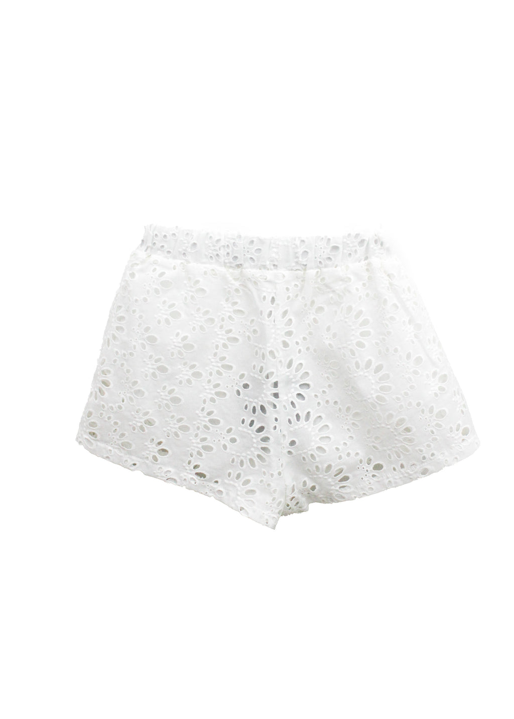4GIVENESS Copricostume Short Bianco Ricamato per Bambine