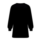 Moschino Kids Abito Nero con Stampa Logo per Bambine