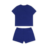 Dsquared2 Kids T-shirt Bluette con Shorts per Neonati