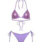 4giveness Kids Bikini Triangolo Lilla con Pailettes per Bambine