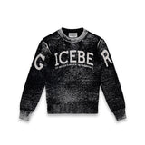 Iceberg Kids Maglia con Effetto Sbiadito Girocollo con Maxi Logo per Bambini