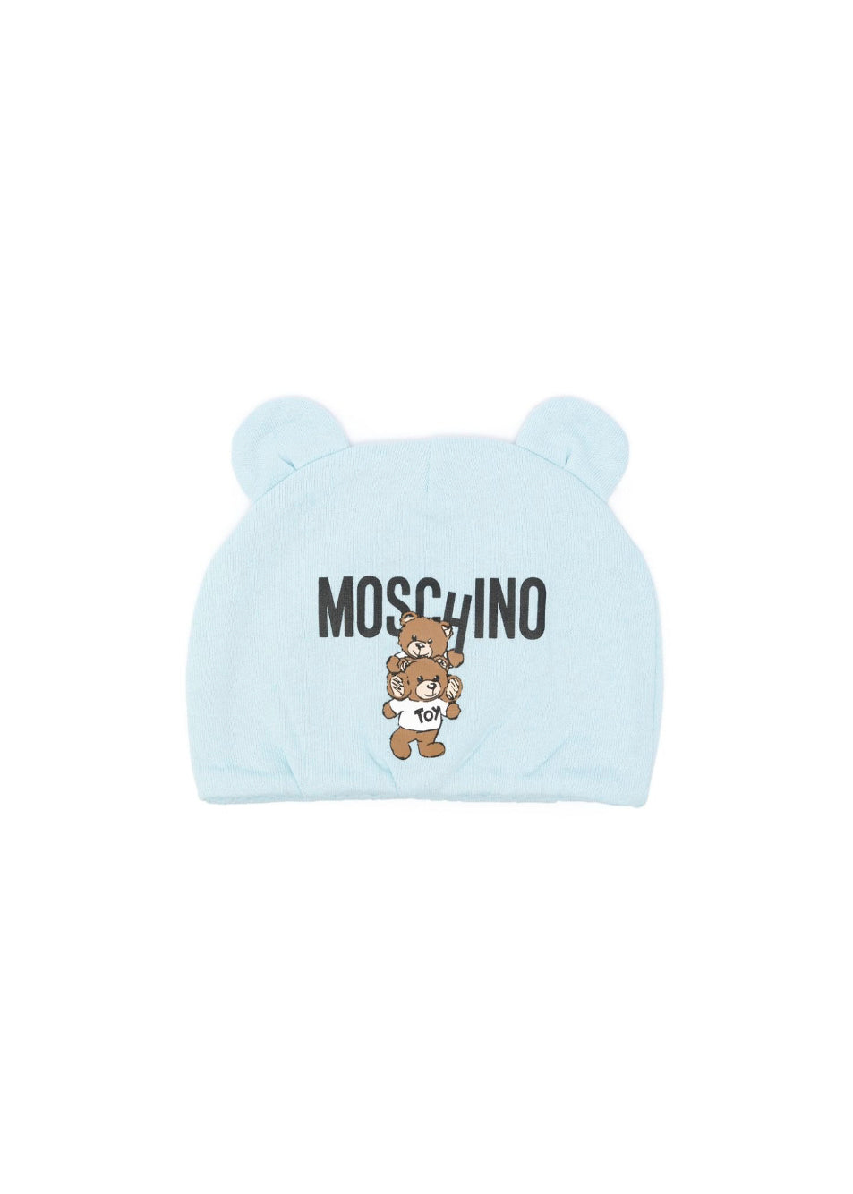 Moschino Kids Cappellino Cielo con Stampa Logo Teddy Bear per Neonati