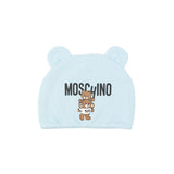 Moschino Kids Cappellino Cielo con Stampa Logo Teddy Bear per Neonati