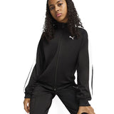 Puma Kids Felpa Nera con Dettagli Bianchi a Contrasto per Bambine