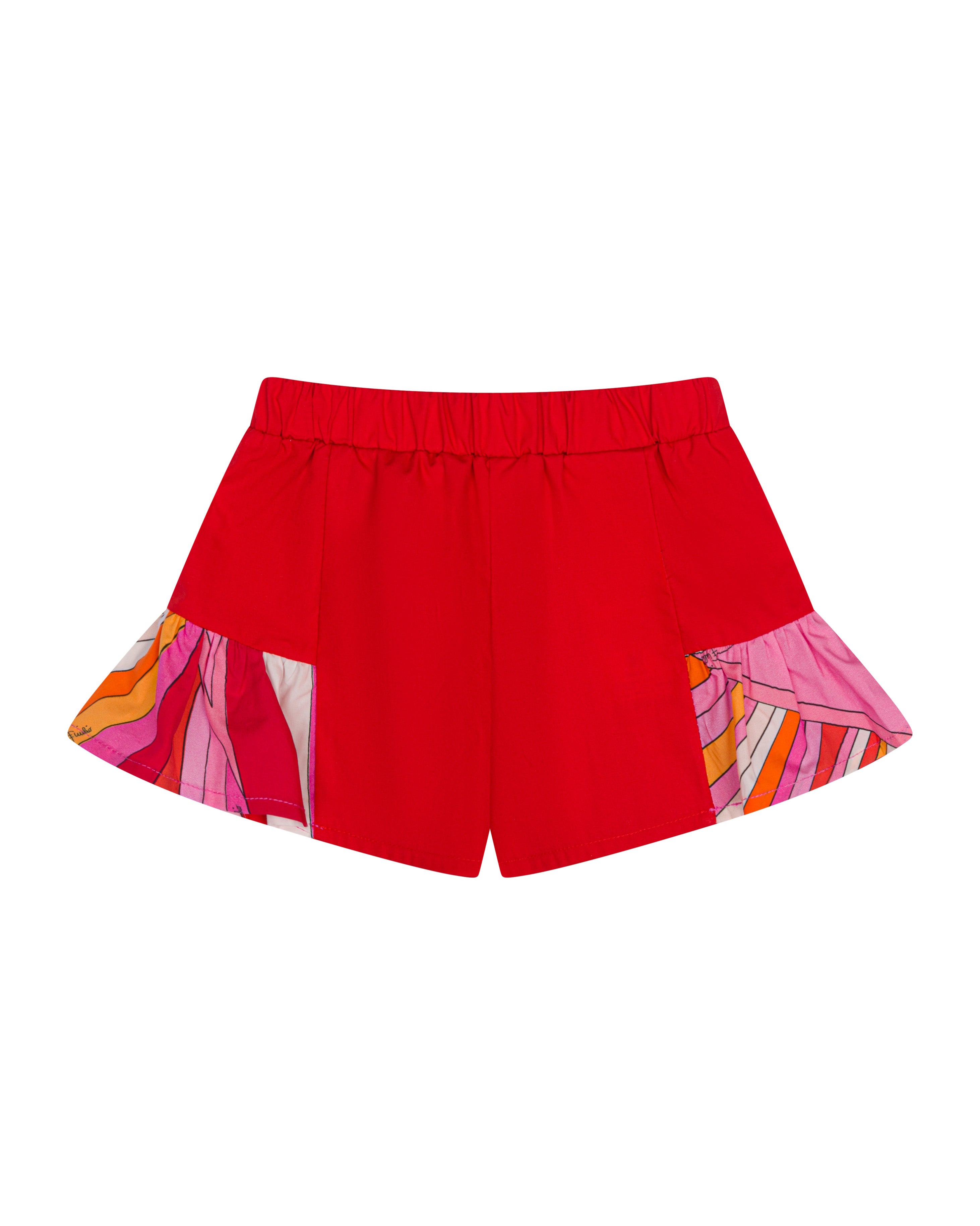 Emilio Pucci Kids Short Corallo/Fantasia per Neonate