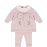 Marlù Completo Rosa/Marsala per Neonate