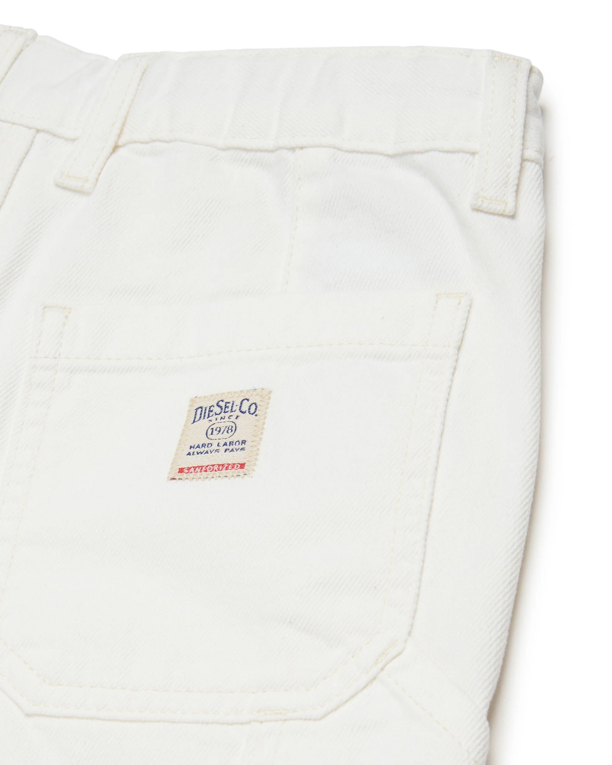 Diesel Kids Bermuda in Denim Bianco per Bambini