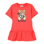 Moschino Kids Abito Rosso con Stampa Toy per Bambine