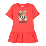 Moschino Kids Abito Rosso con Stampa Toy per Bambine