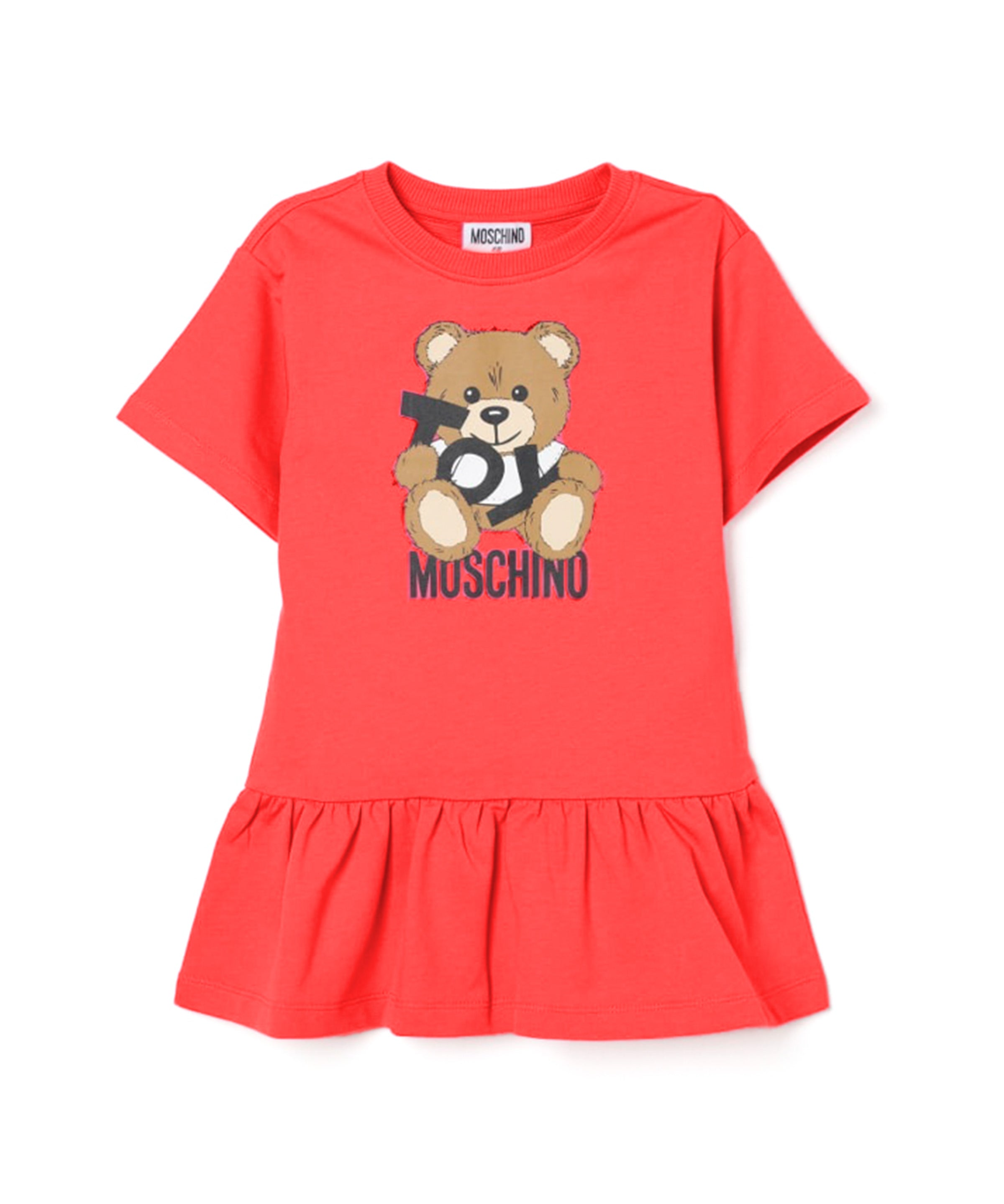 Moschino Kids Abito Rosso con Stampa Toy per Bambine